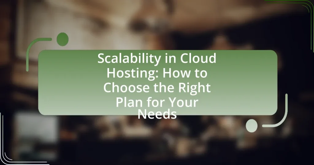 Scalability in Cloud Hosting: How to Choose the Right Plan for Your Needs