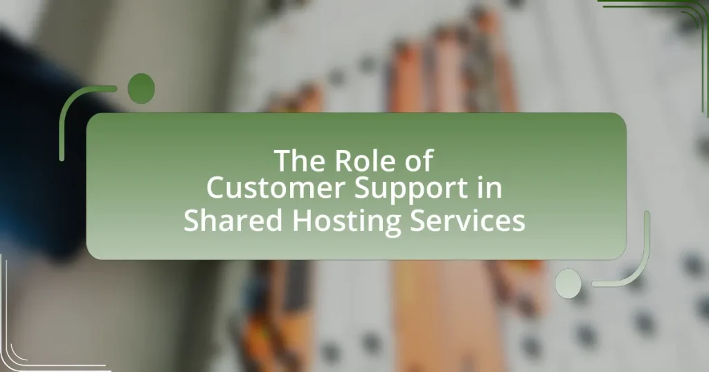The Role of Customer Support in Shared Hosting Services
