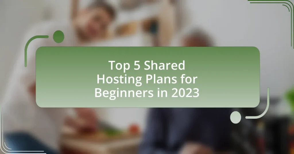 Top 5 Shared Hosting Plans for Beginners in 2023