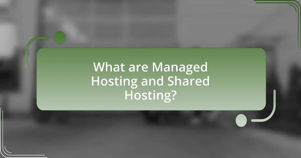 What are Managed Hosting and Shared Hosting?