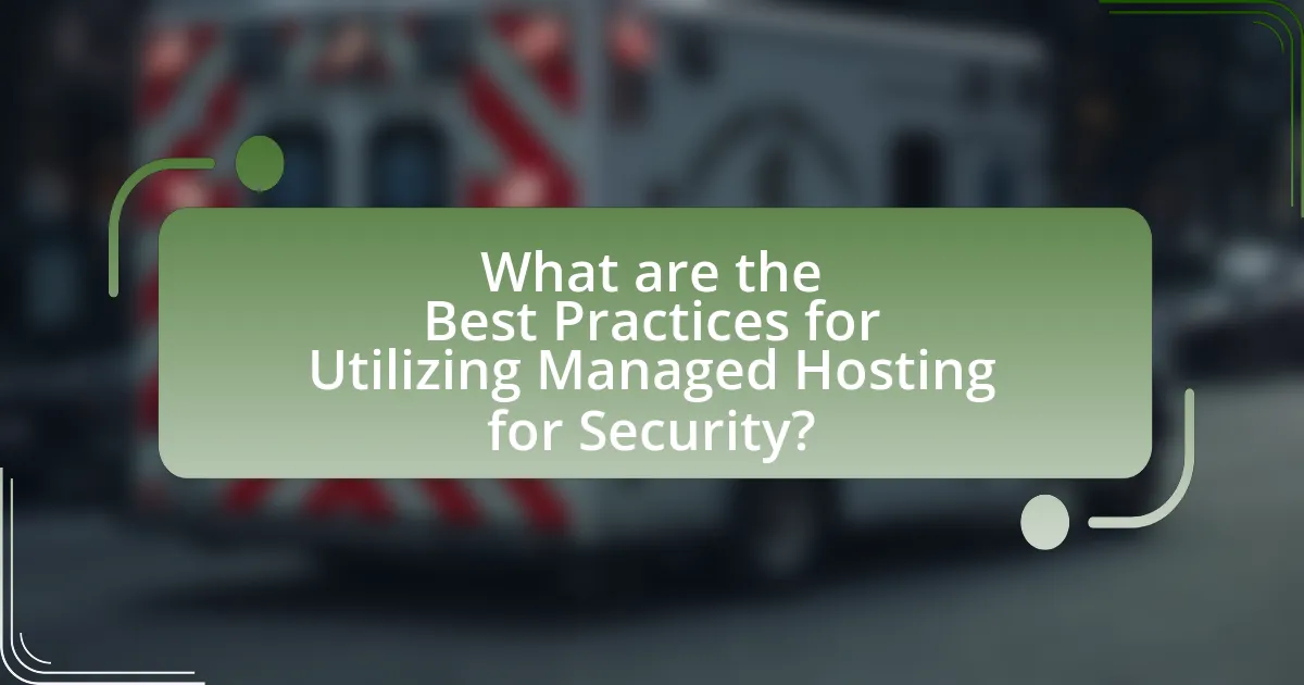 What are the Best Practices for Utilizing Managed Hosting for Security?