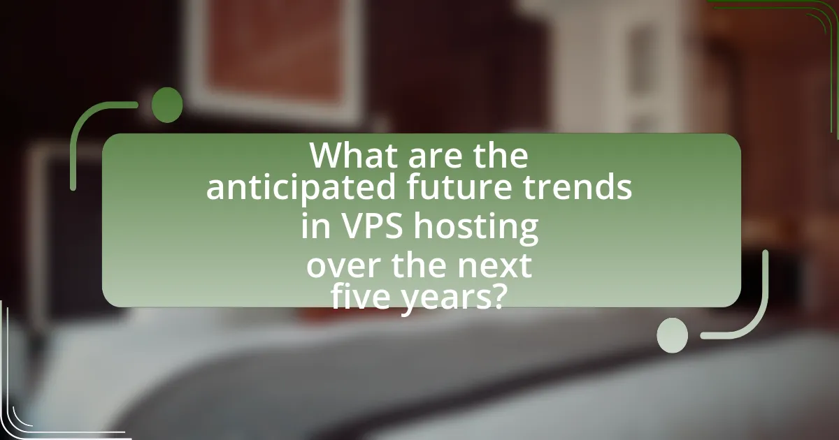 What are the anticipated future trends in VPS hosting over the next five years?