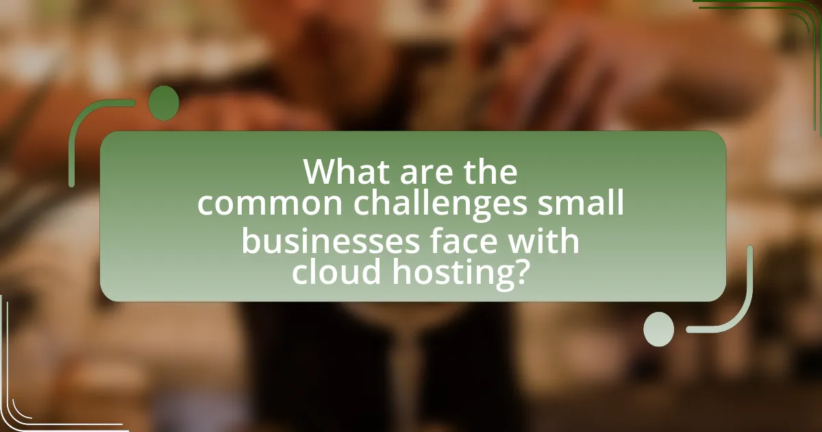 What are the common challenges small businesses face with cloud hosting?