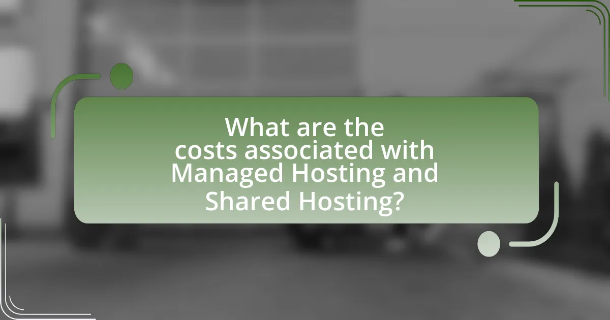 What are the costs associated with Managed Hosting and Shared Hosting?
