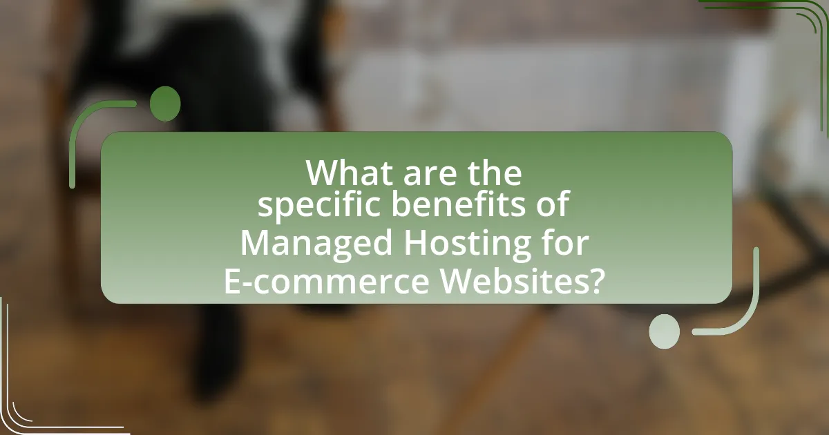 What are the specific benefits of Managed Hosting for E-commerce Websites?