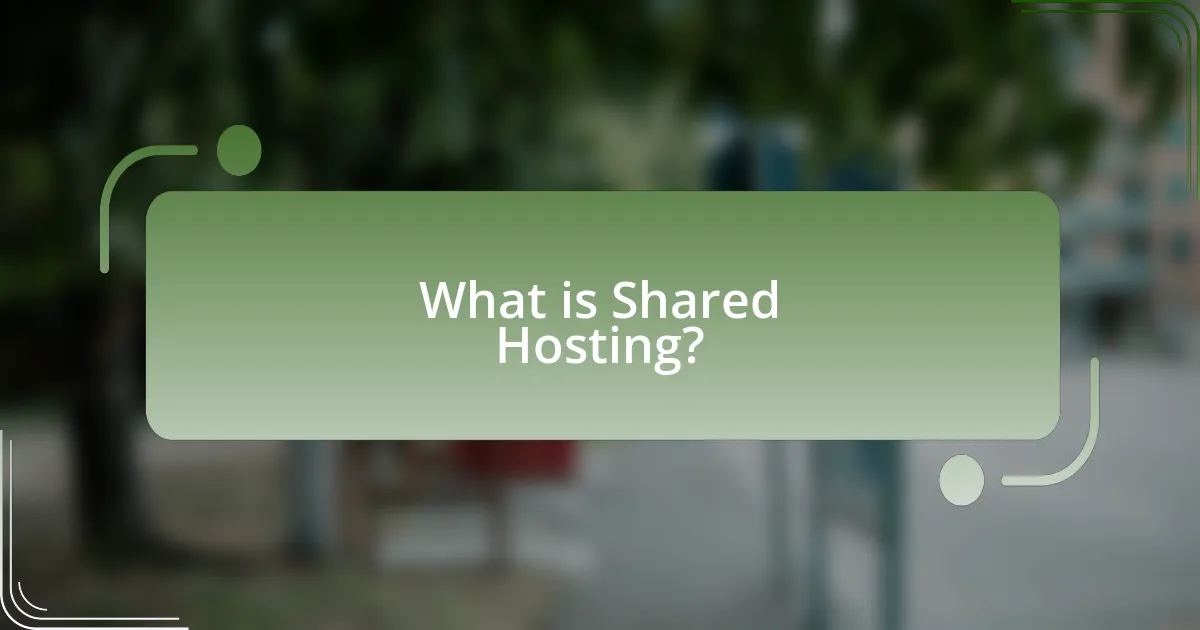 What is Shared Hosting?