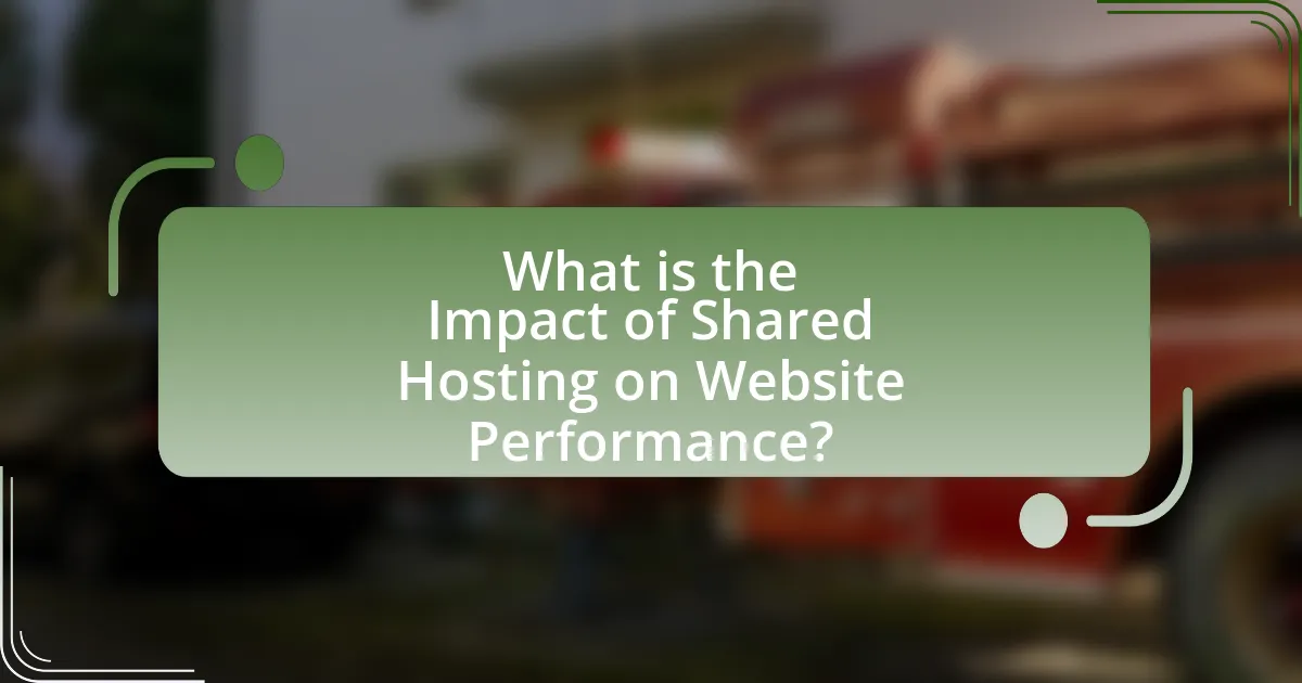 What is the Impact of Shared Hosting on Website Performance?